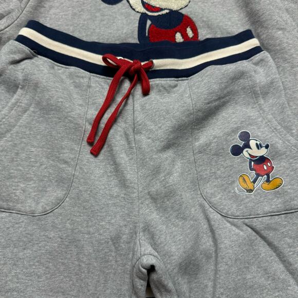 Disney Mickey Mouse Gray Navy Graphic Hoodie Sweat Suit Set - Picture 5 of 8